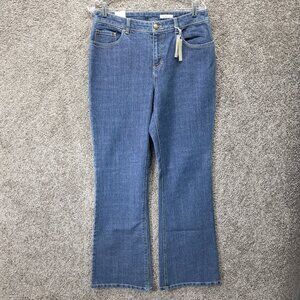 Jones New York Women's Jeans Stretch Bootcut Medium Wash Mid Rise Blue 10